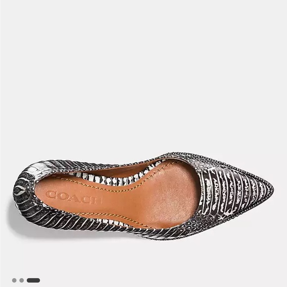 Coach Beadchain Pump In Snakeskin - Picture 3 of 10